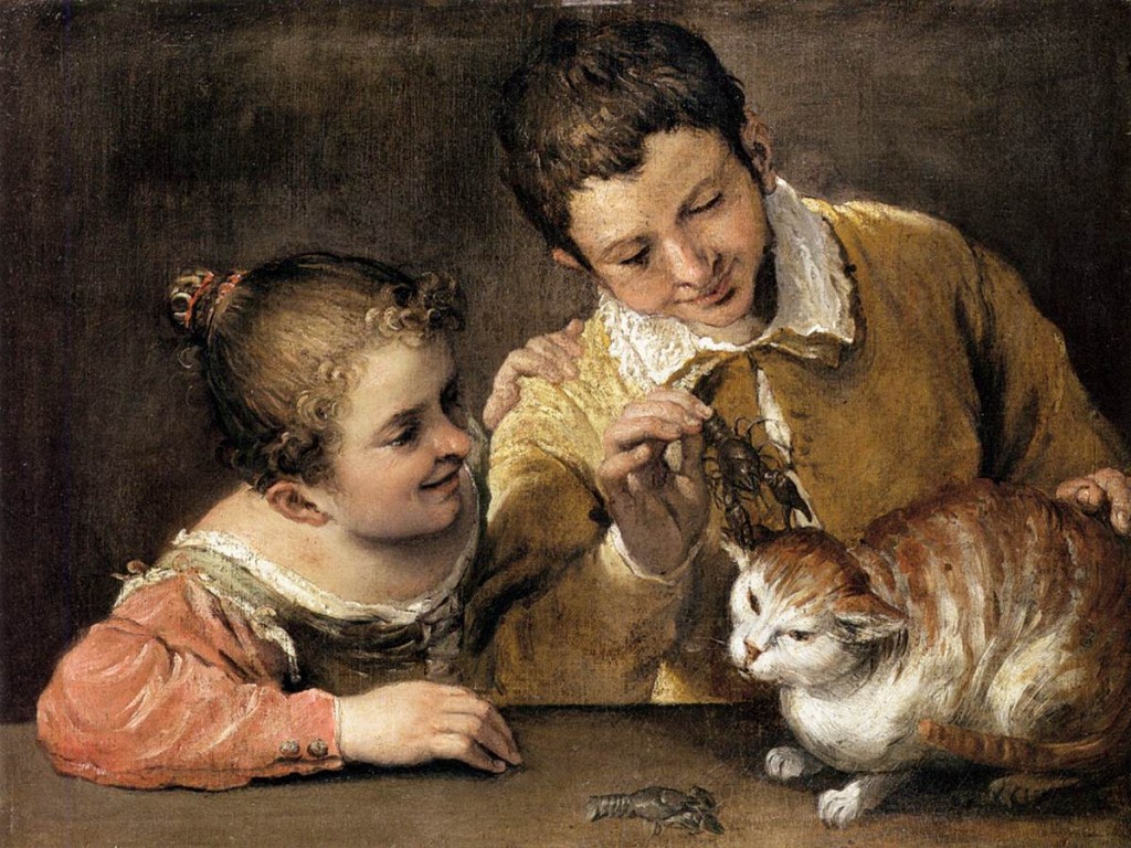 Annibale_Carracci_-_Two_Children_Teasing_a_Cat_-_WGA4410