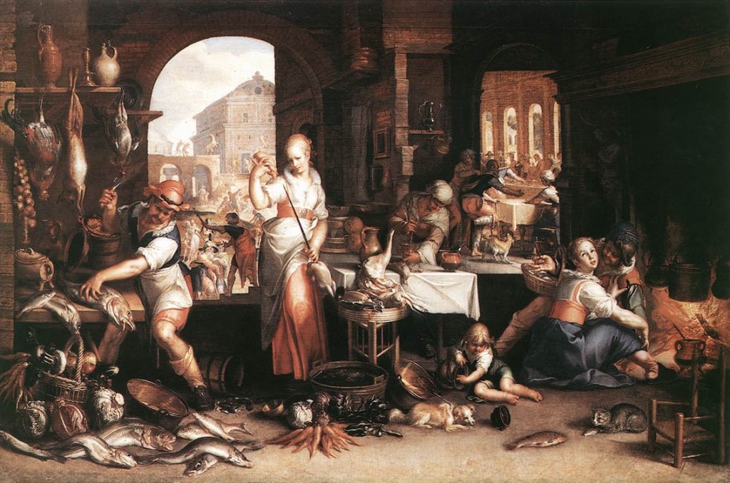Kitchen_Scene-Joachim_Wtewael