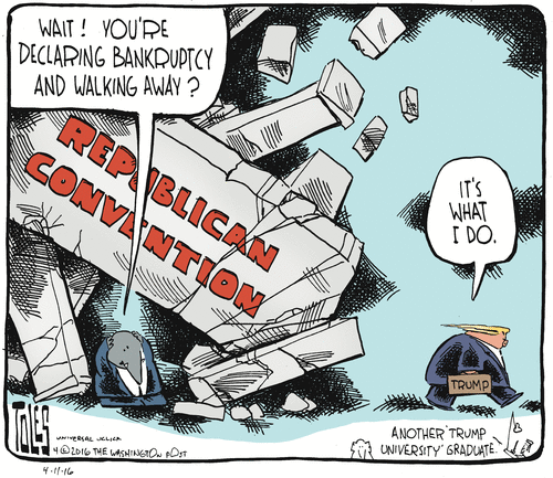 Trump says the system is rigged Trump-bankrumpts-convention-toles