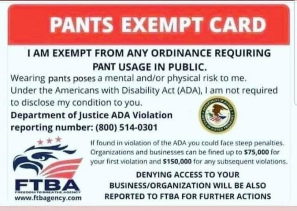 Pants_Exemption_Card