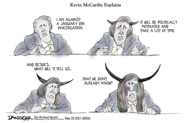 Title:  Kevin McCarth Explains.  Image:  McCarthy says, 